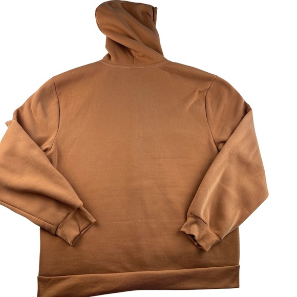 MCM XXXII Quilted 2 Pc Zip Up Hoodie Sweatshirt Jogger Pants Set Brown Cream 2XL - Picture 3 of 13